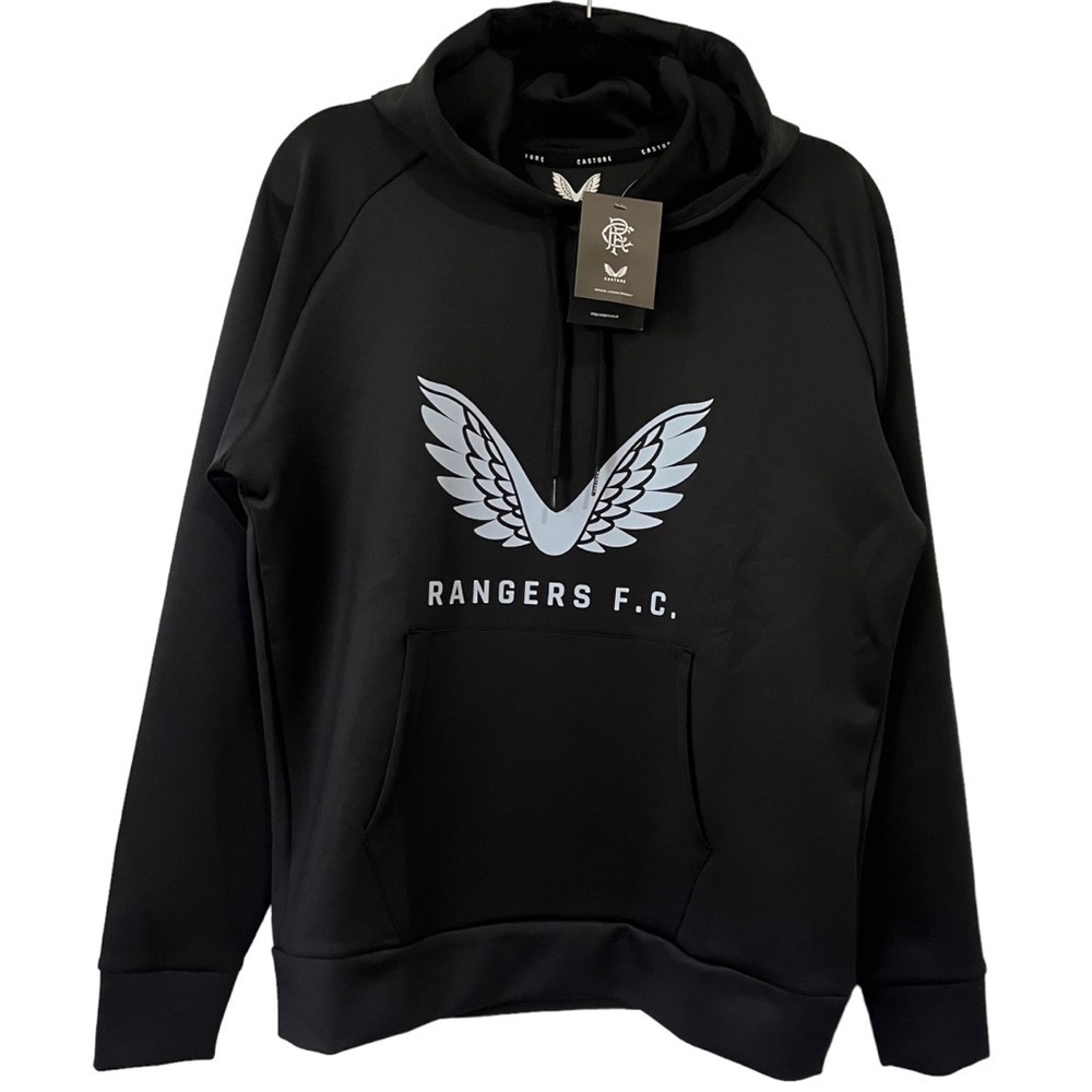 Castore, Rangers F.C. Men's Scuba Travel Hoody - Black. Size: M. NWT